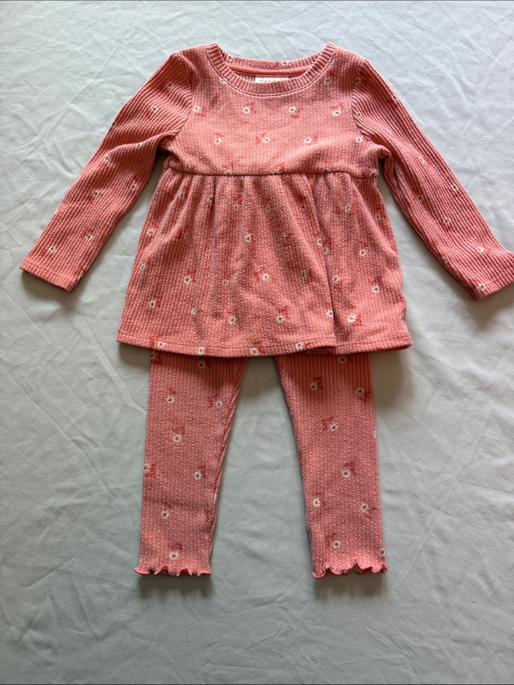 Cat & Jack Pink Ribbed Girls' Sweater - 2T